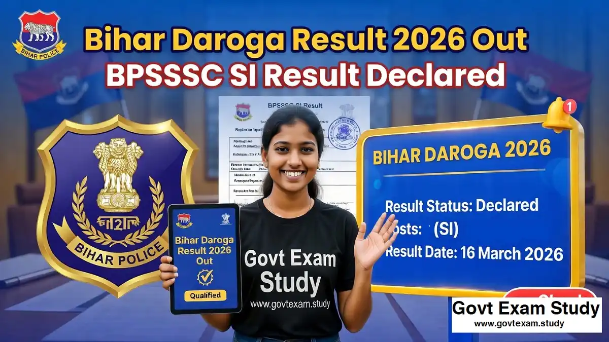 Bihar daroga result 2026 BPSSSC SI prelims result cutoff merit list pdf download