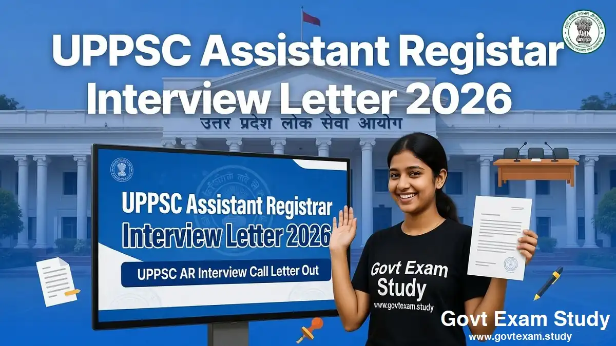 uppsc assistant registrar interview letter 2026 download uppsc ar interview call letter