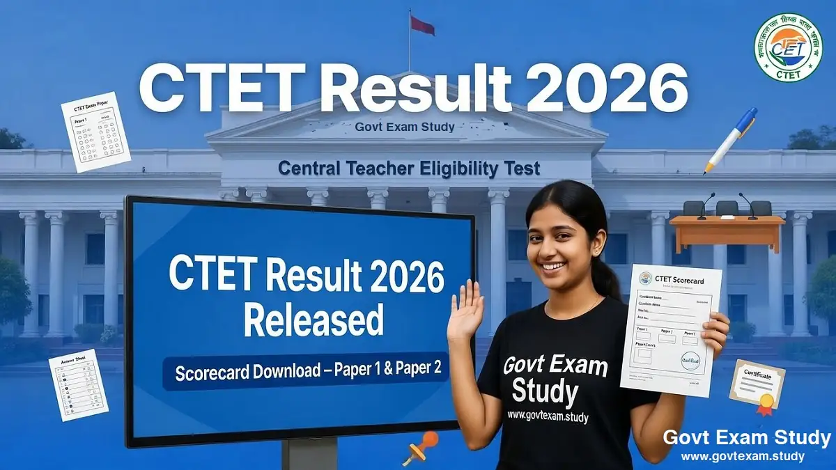Central Teacher Eligibility Test Result 2026 Scorecard Download Paper 1 Paper 2