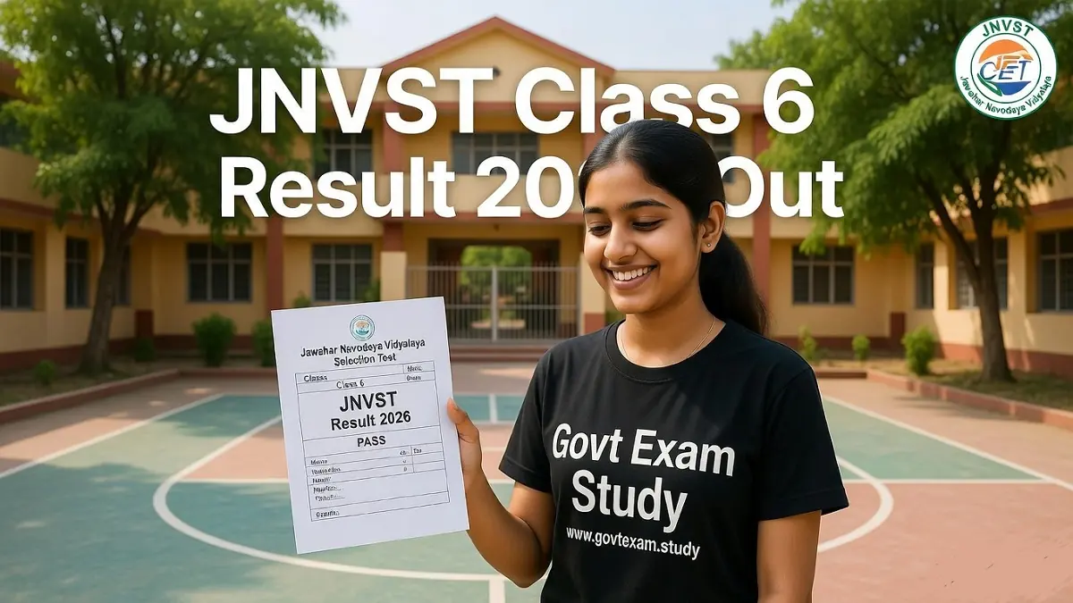 JNVST Class 6 Result 2026 Navodaya Result Out Check @ navodaya.gov.in
