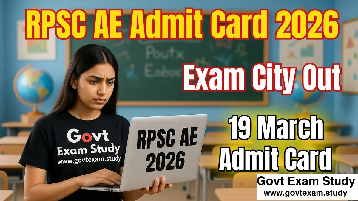 RPSC AE Admit Card 2026 Download Assistant Engineer Mains Hall Ticket
