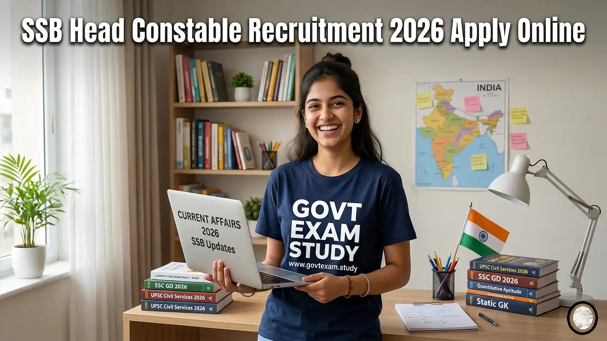 SSB Head Constable Recruitment 2026 Apply Online Notification