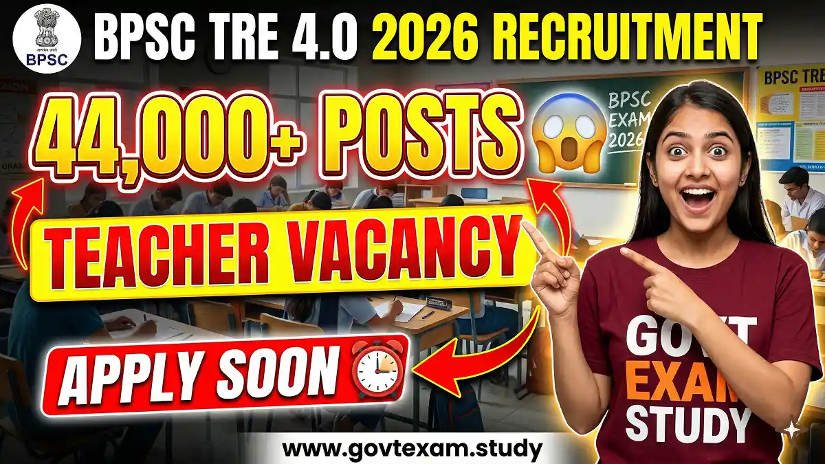 BPSC TRE 4.0 Teacher Recruitment 2026 44000 vacancy apply online