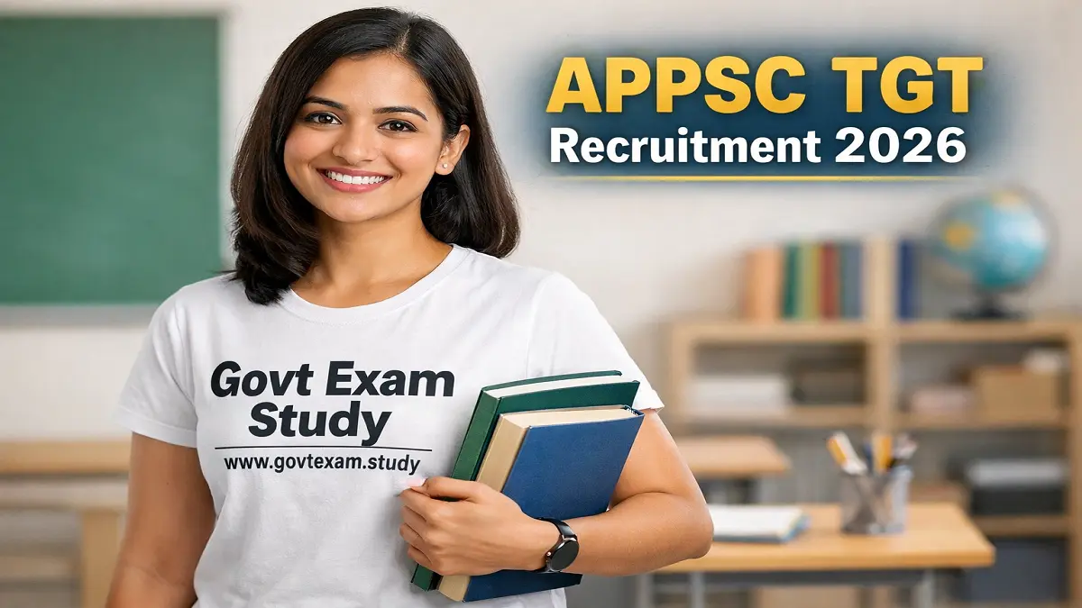 APPSC TGT Recruitment 2026 Apply Online Govt Exam Study