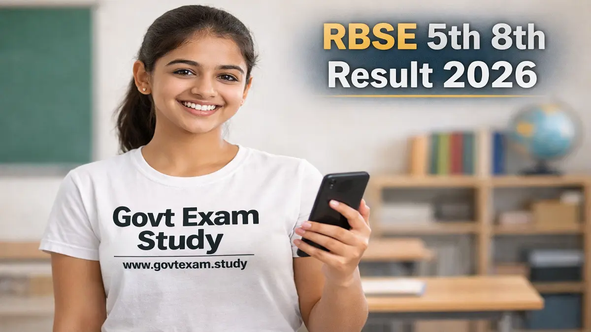 RBSE 5th 8th Result 2026 Check Govt Exam Study
