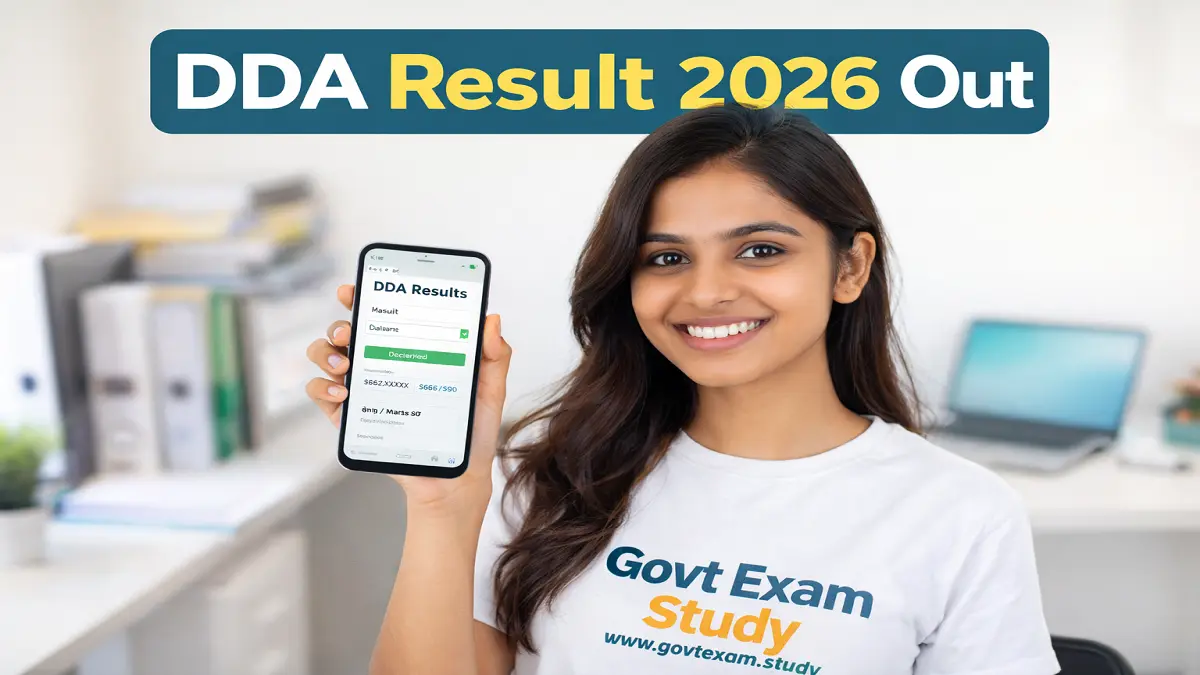 DDA Result 2026 All Posts Merit List Download