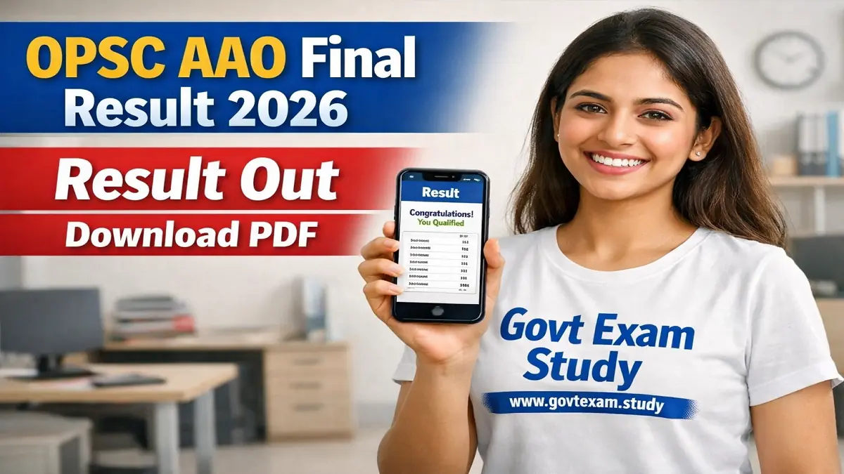 OPSC AAO Final Result 2026 Download Merit List PDF