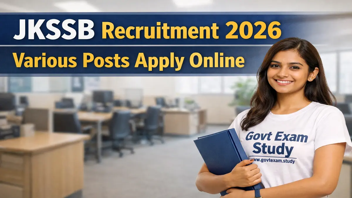 JKSSB Various Post Recruitment 2026 Apply Online Notification