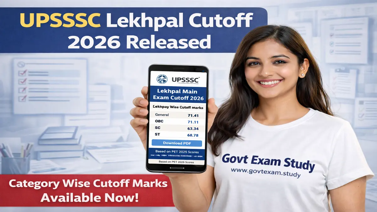UPSSSC Lekhpal Cutoff 2026 category wise marks released main exam cutoff pdf