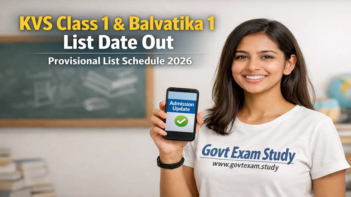 KVS Class 1 Provisional List Date Out 2026