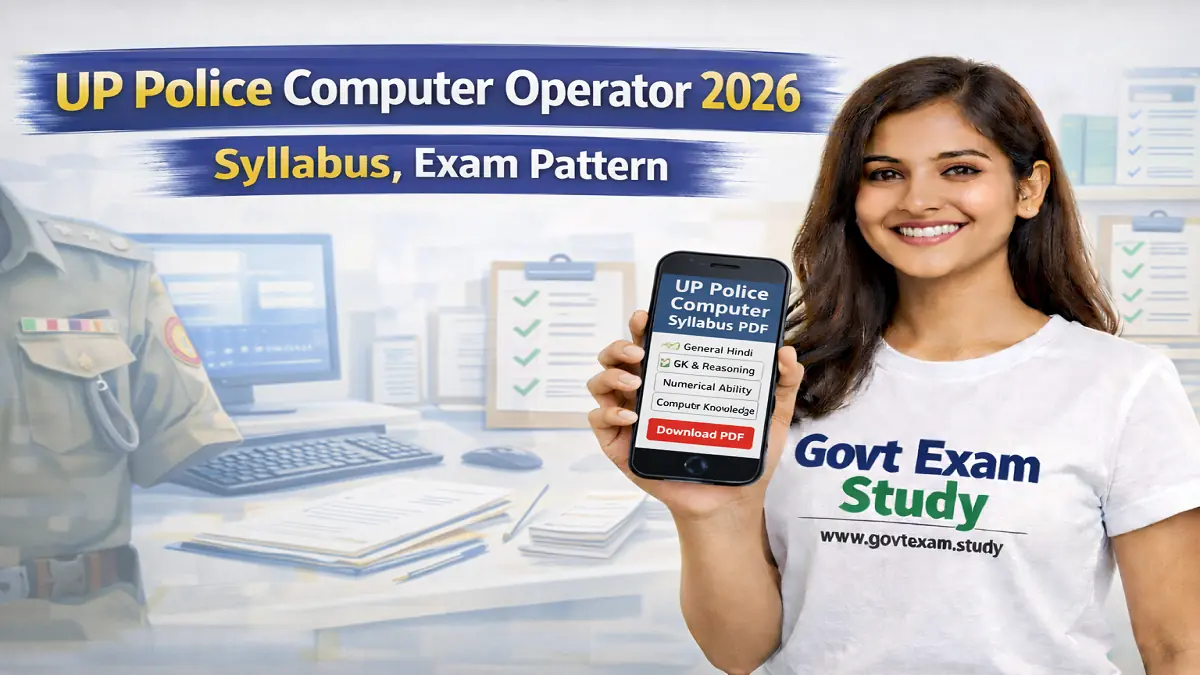 UP Police Computer Operator Syllabus 2026 PDF Download