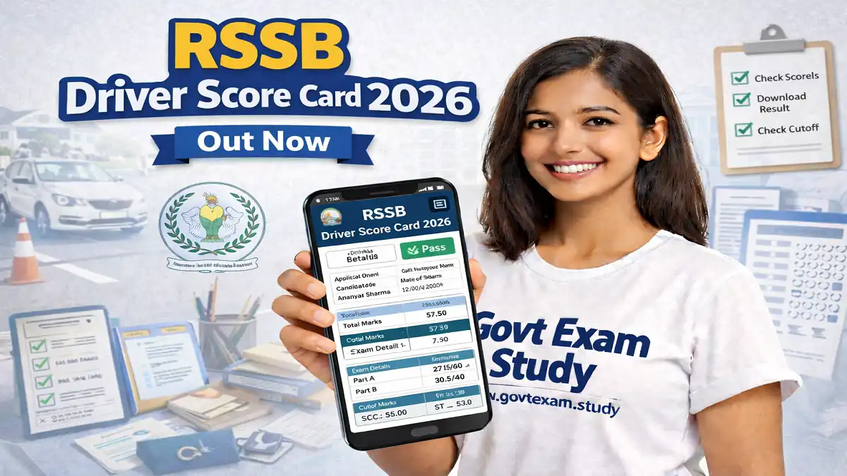 rssb driver score card 2026 rajasthan driver result cut off marks rsmssb scorecard download
