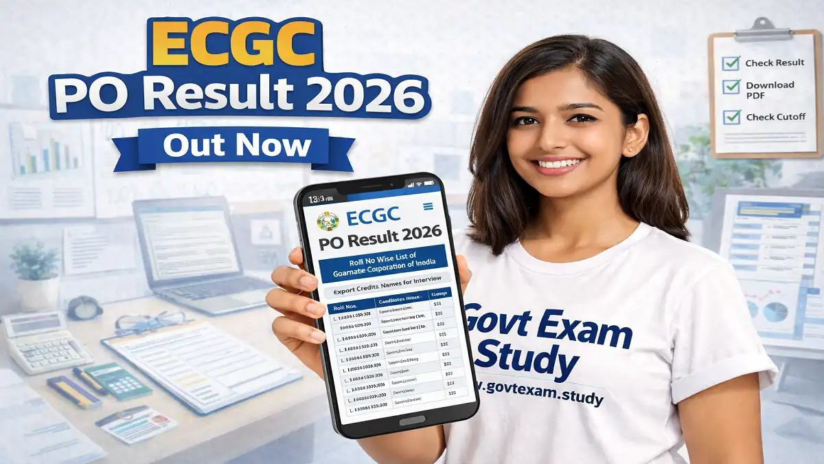 ecgc po result 2026 roll number wise list download scorecard cutoff marks ecgc result pdf