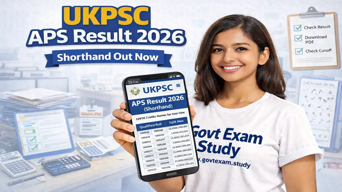 ukpsc aps result 2026 shorthand result pdf download ukpsc aps roll number list 14 march exam date