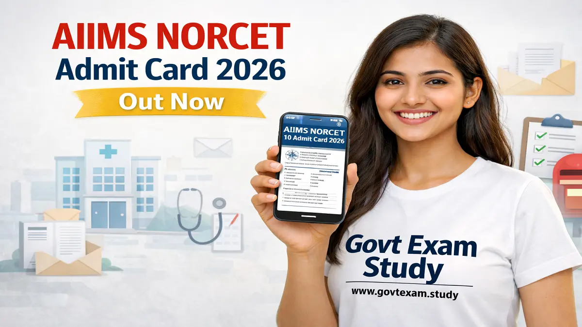 AIIMS NORCET 10 Admit Card 2026 Download Link