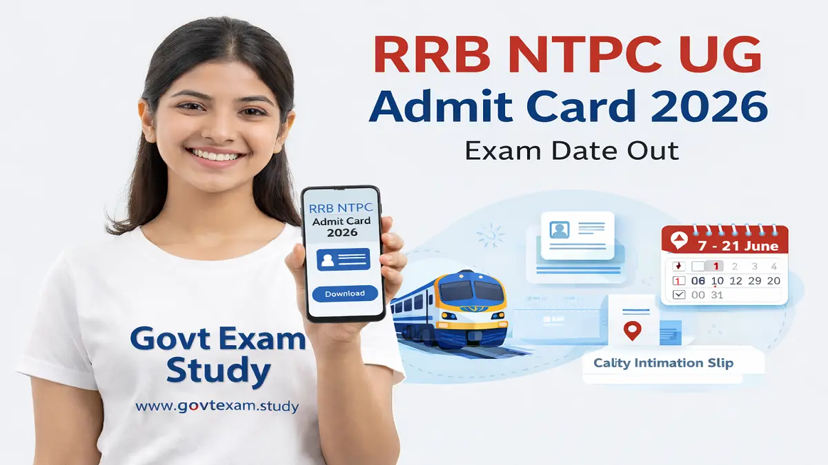 RRB NTPC UG Admit Card 2026 Download Now at rrbapply.gov.in