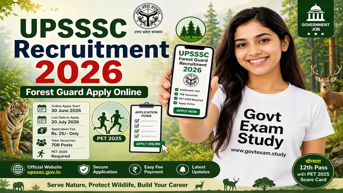 UPSSSC Forest Guard and Wildlife Guard Recruitment 2026 Apply Online for 708 Posts at upsssc.gov.in