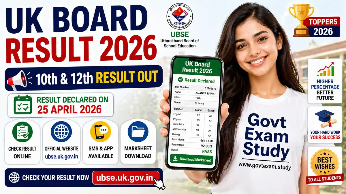 UK Board Result 2026 OUT Check ubse uk gov in 2026 uaresults nic in 10th 12th result