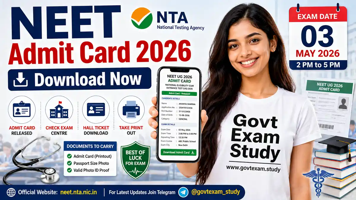 NEET Admit Card 2026 Download neet nta nic in hall ticket