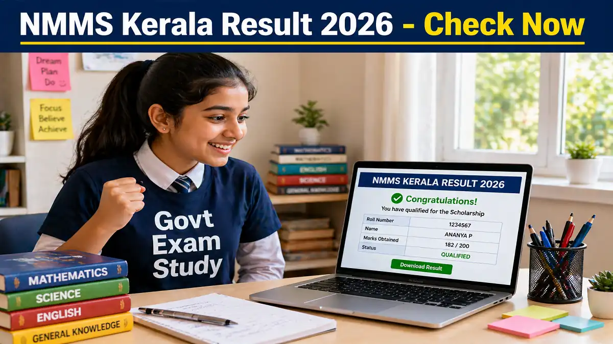 NMMS Kerala Result 2026 Out Check Online at nmmse.kerala.gov.in