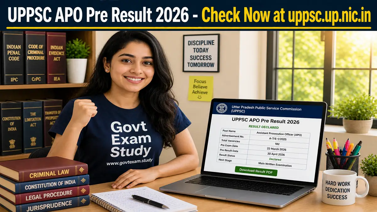 UPPSC APO Pre Result 2026 Out Check Assistant Prosecution Officer Preliminary Result at uppsc.up.nic.in