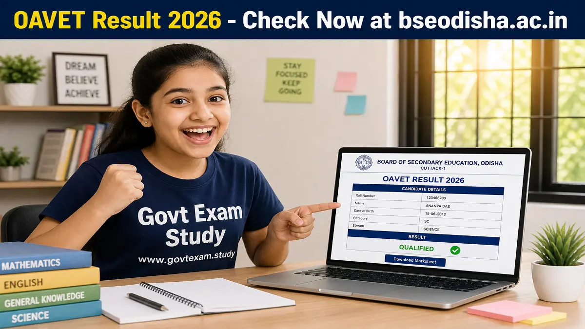 OAVET Result 2026 Merit List Out Check Odisha Adarsha Vidyalaya Entrance Test Result at bseodisha.ac.in