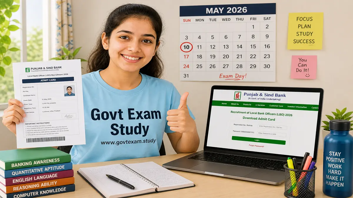 PSB LBO Admit Card 2026 Download Link Activated for 10 May Exam