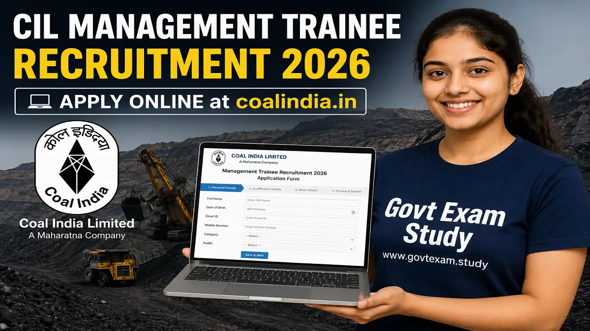 CIL Management Trainee Recruitment 2026 Apply Online at coalindia.in