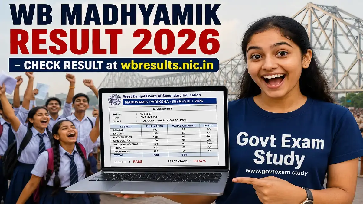 WB Madhyamik Result 2026 Today at 9:30 AM – Check WBBSE Result at wbresults.nic.in