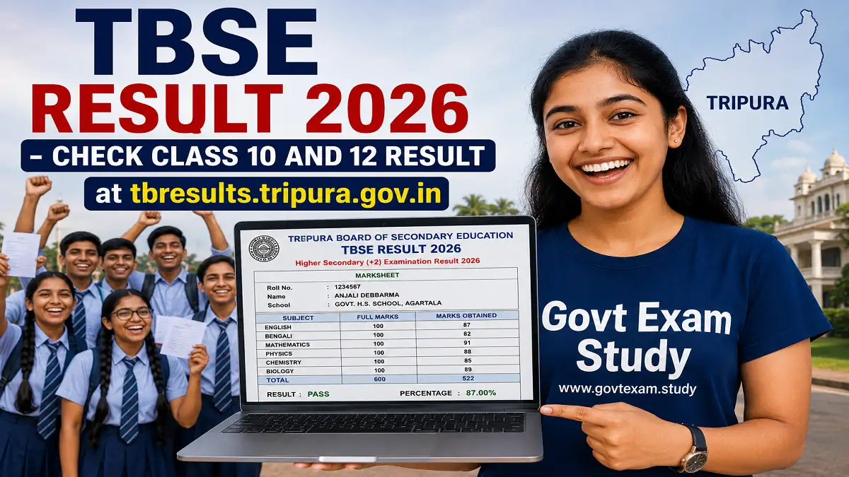 TBSE Result 2026 OUT – Check Tripura Board Class 10 and 12 Result at tbresults.tripura.gov.in