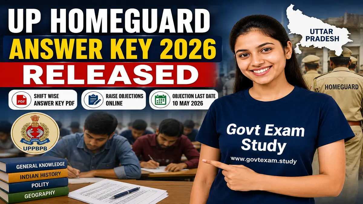 UP Homeguard Answer Key 2026 released at uppbpb.gov.in download shift wise answer key PDF online