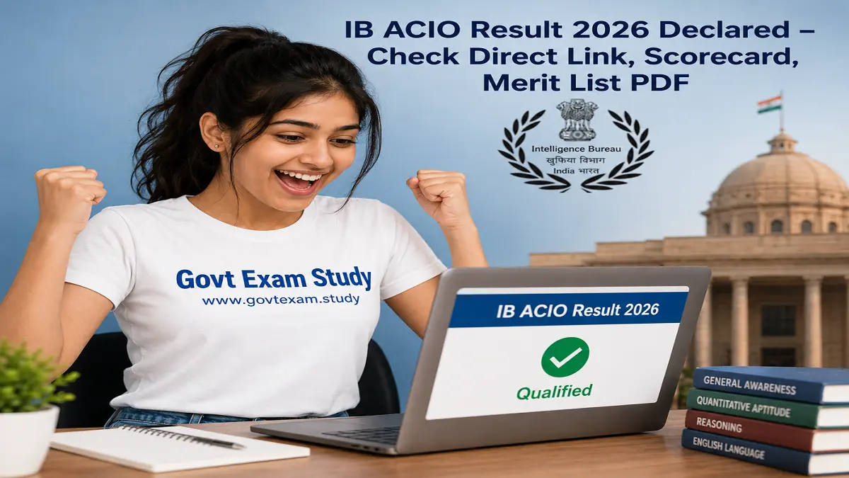IB ACIO Result 2026 declared check direct link scorecard download cut off merit list PDF