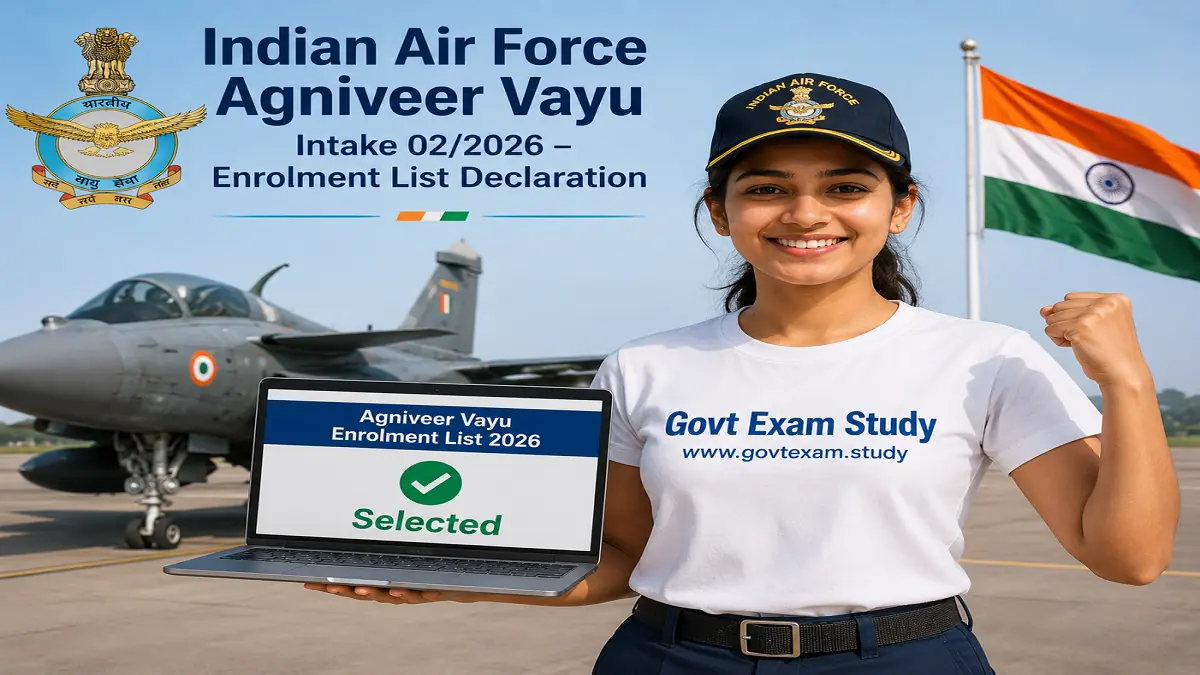 Airforce Agniveer Vayu Intake 02 2026 Enrolment List declared download PDF check selection status