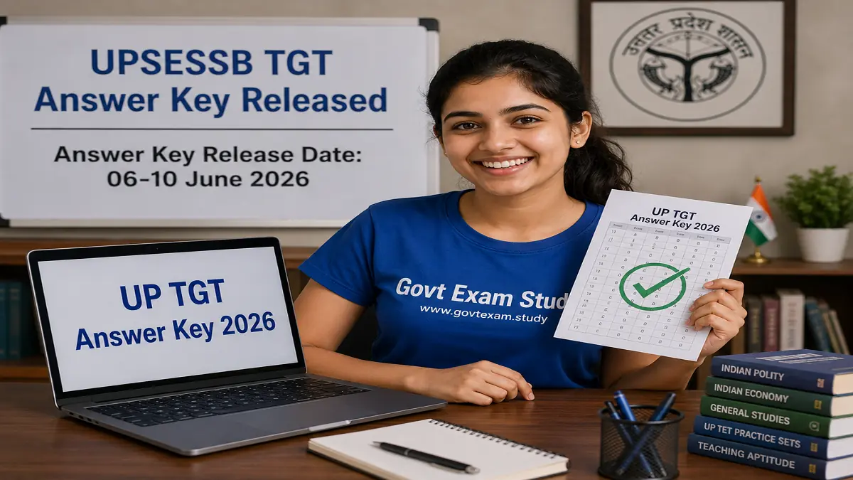 UP TGT answer key 2026 released download UPSESSB TGT answer key PDF at govt exam study