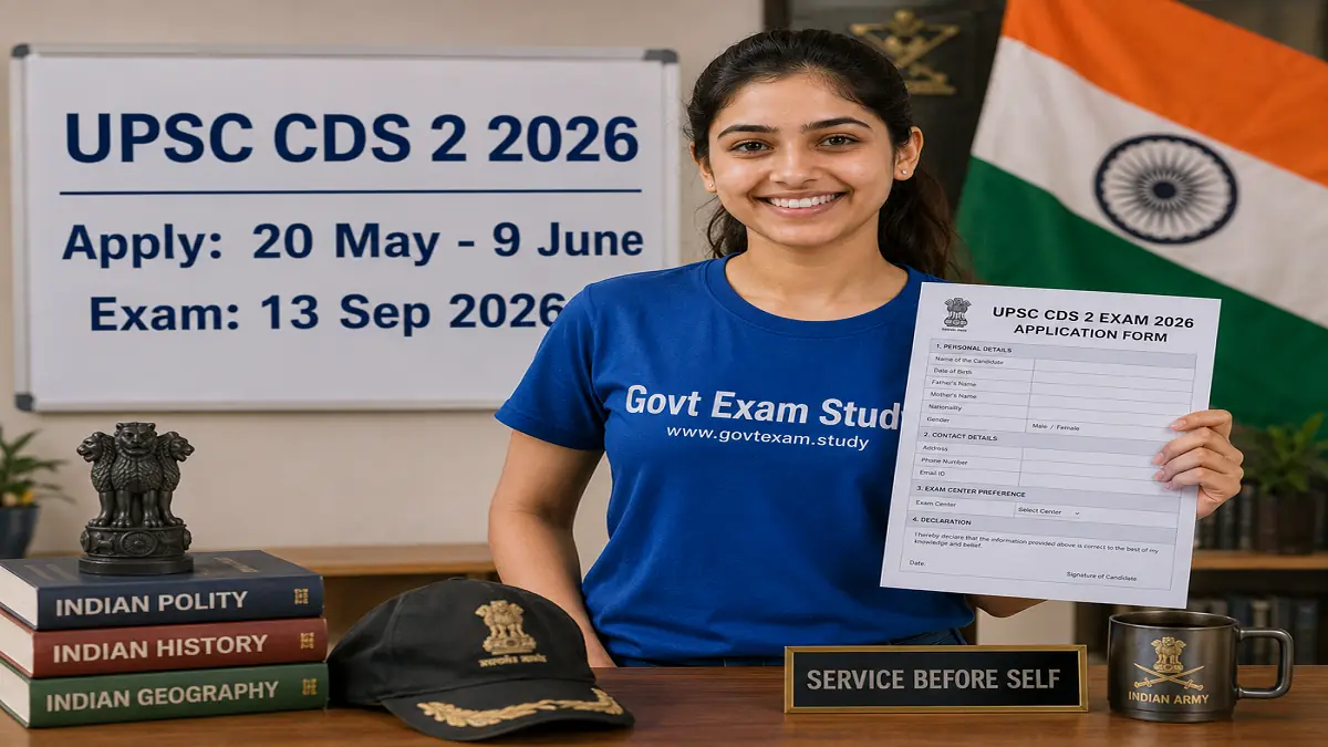 UPSC CDS 2 2026 notification apply online IMA INA AFA OTA vacancies exam 13 September at govt exam study