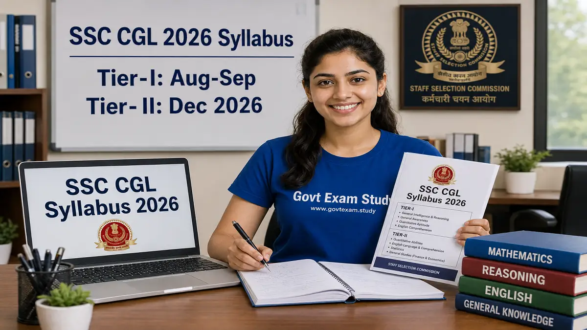 SSC CGL 2026 syllabus tier I and tier II complete detailed PDF exam date Aug Sep 2026 at govt exam study
