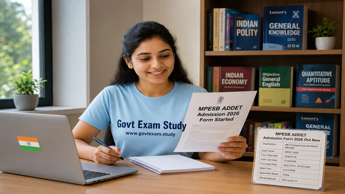 MPESB ADDET Admission 2026 Apply Online – Govt Exam Study
