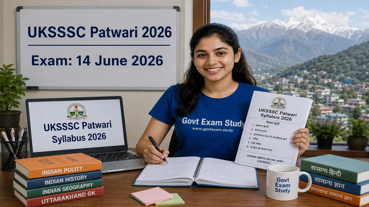 UKSSSC Patwari syllabus 2026 exam pattern detailed syllabus physical standards revenue sub inspector exam date 14 June