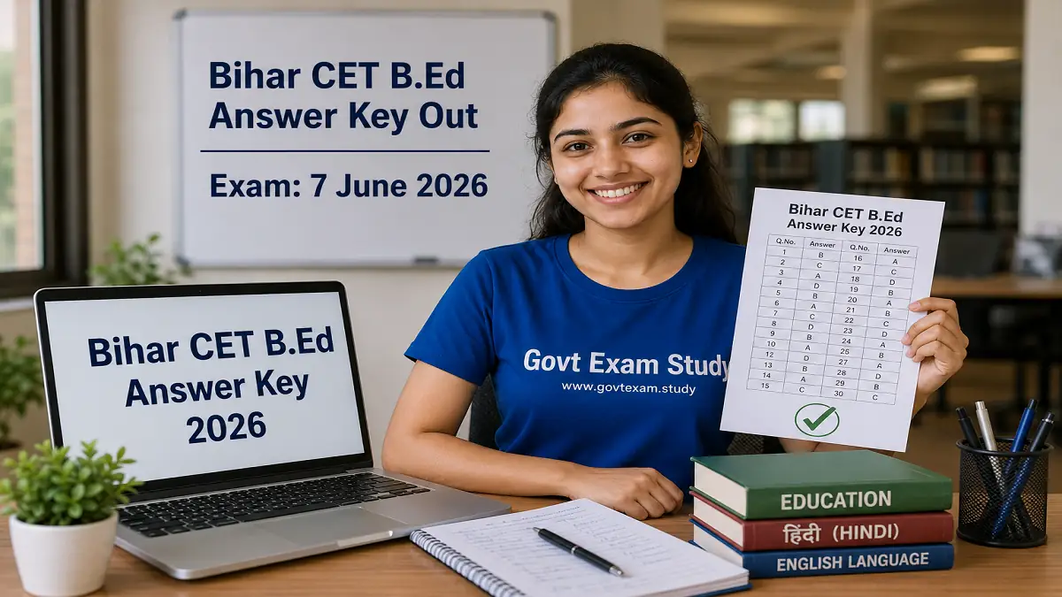 Bihar CET B.Ed answer key 2026 released download BRABU CET BED answer key PDF exam 7 June govt exam study
