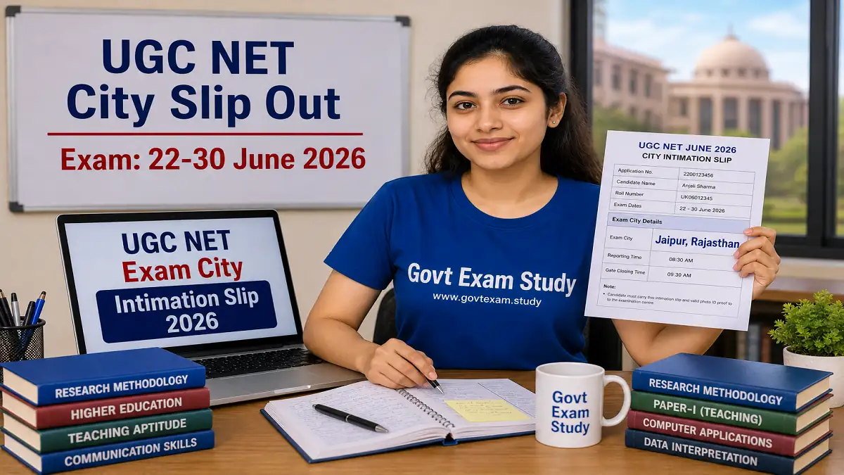UGC NET exam city intimation slip 2026 released download at ugcnet.nta.nic.in exam 22 to 30 June govt exam study