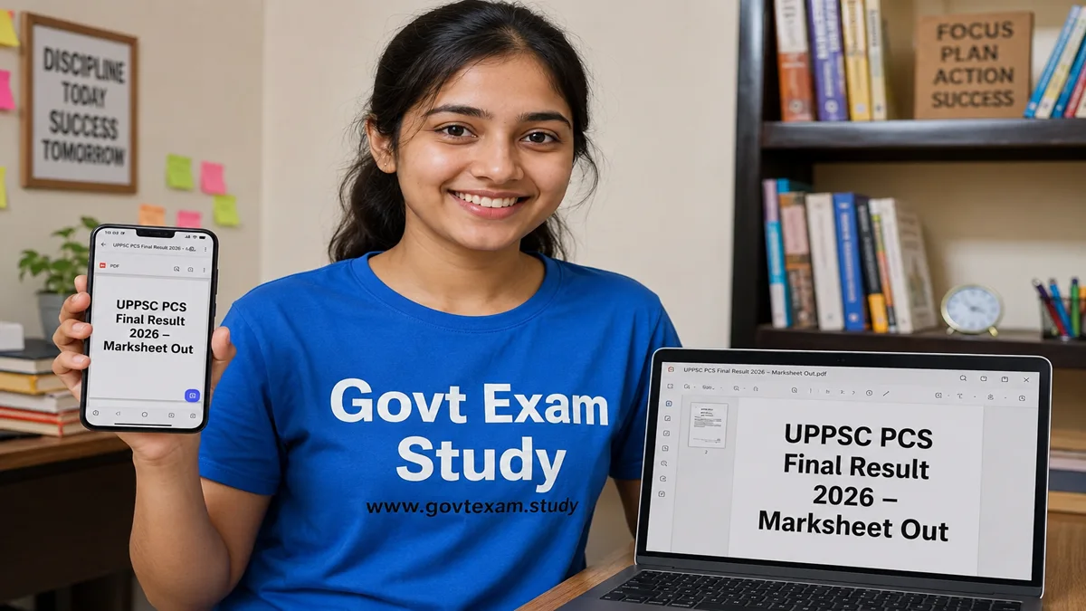 UPPSC PCS Final Result 2024 marksheet download – Govt Exam Study