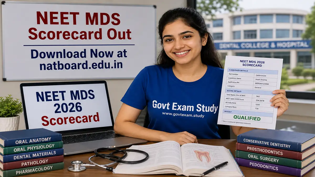 NEET MDS 2026 scorecard released download at natboard.edu.in check cutoff marks counselling details