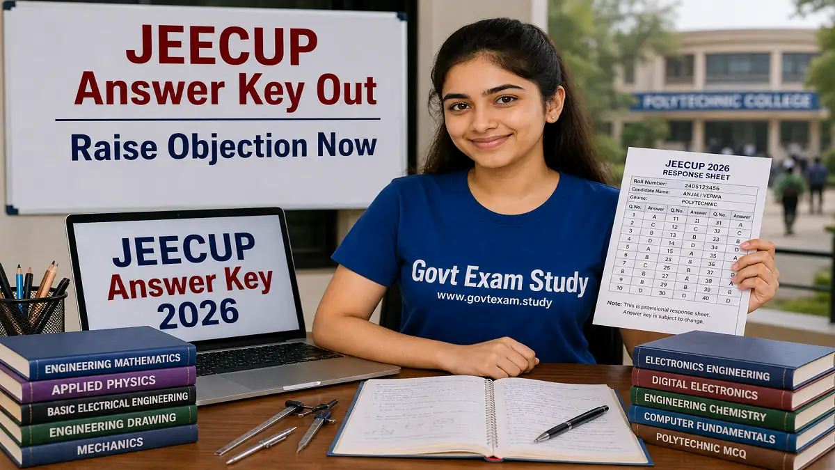 JEECUP answer key 2026 released download UP Polytechnic response sheet PDF at jeecup.admissions.nic.in raise objection