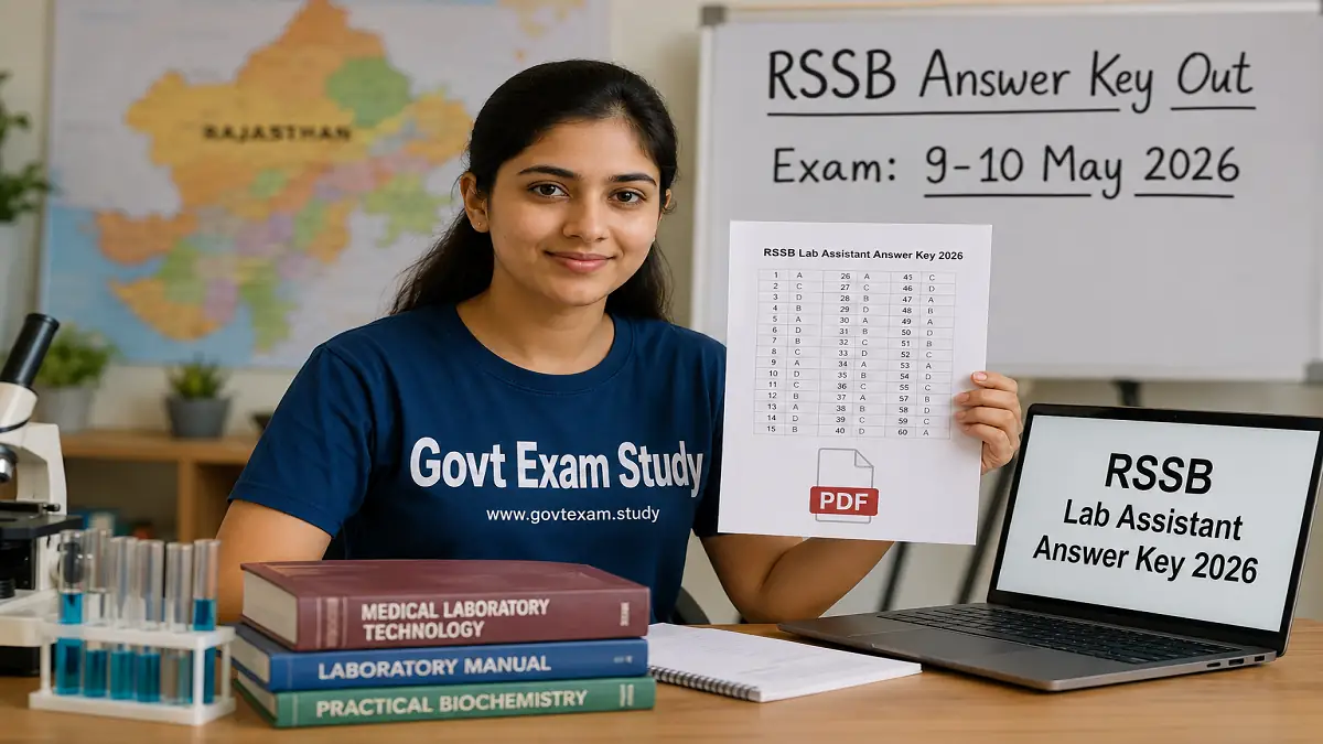 RSSB Lab Assistant answer key 2026 released download PDF check cut off calculate score at rssb.rajasthan.gov.in