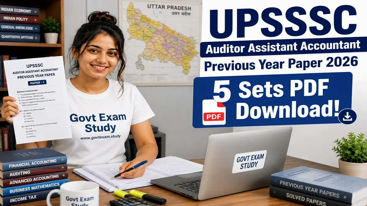 UPSSSC Auditor Assistant Accountant Previous Year Paper 2026 Free PDF Download – Govt Exam Study govtexam.study
