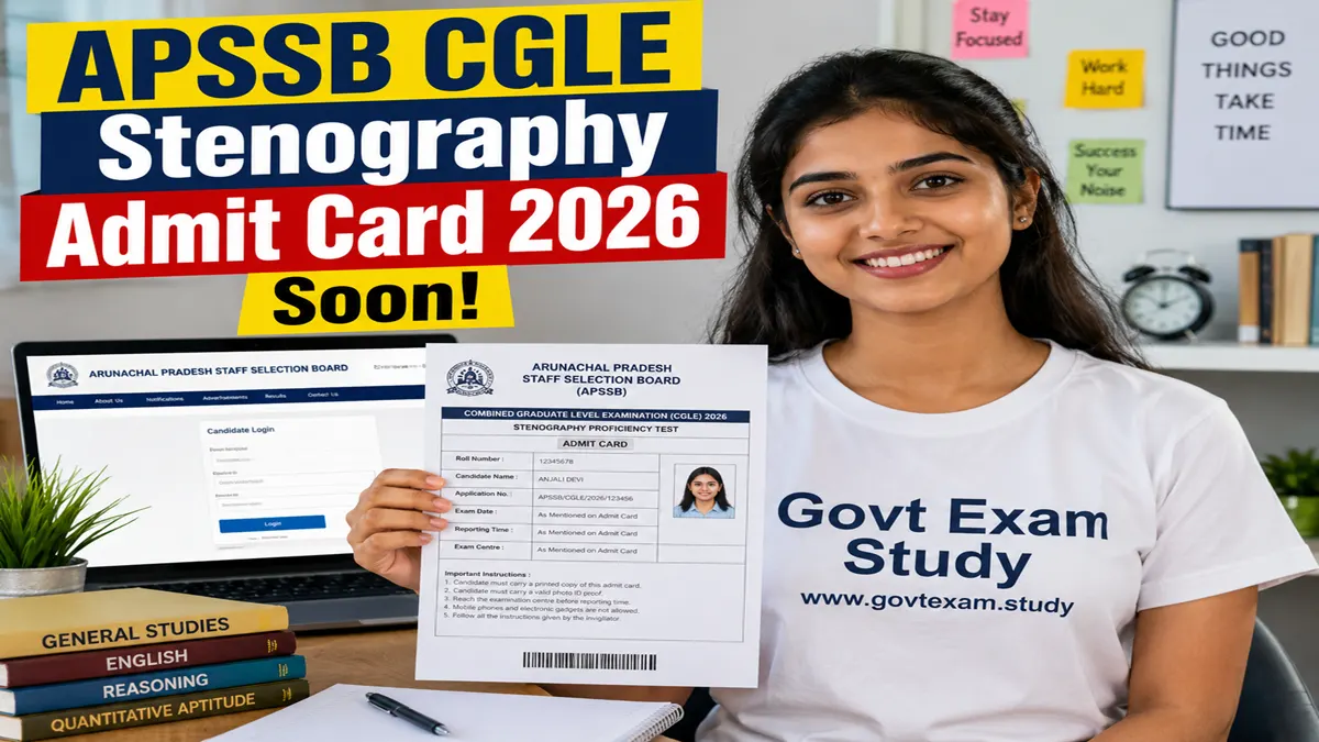 APSSB CGLE 2026 Stenography Admit Card download for Proficiency Test at Govt Exam Study govtexam.study