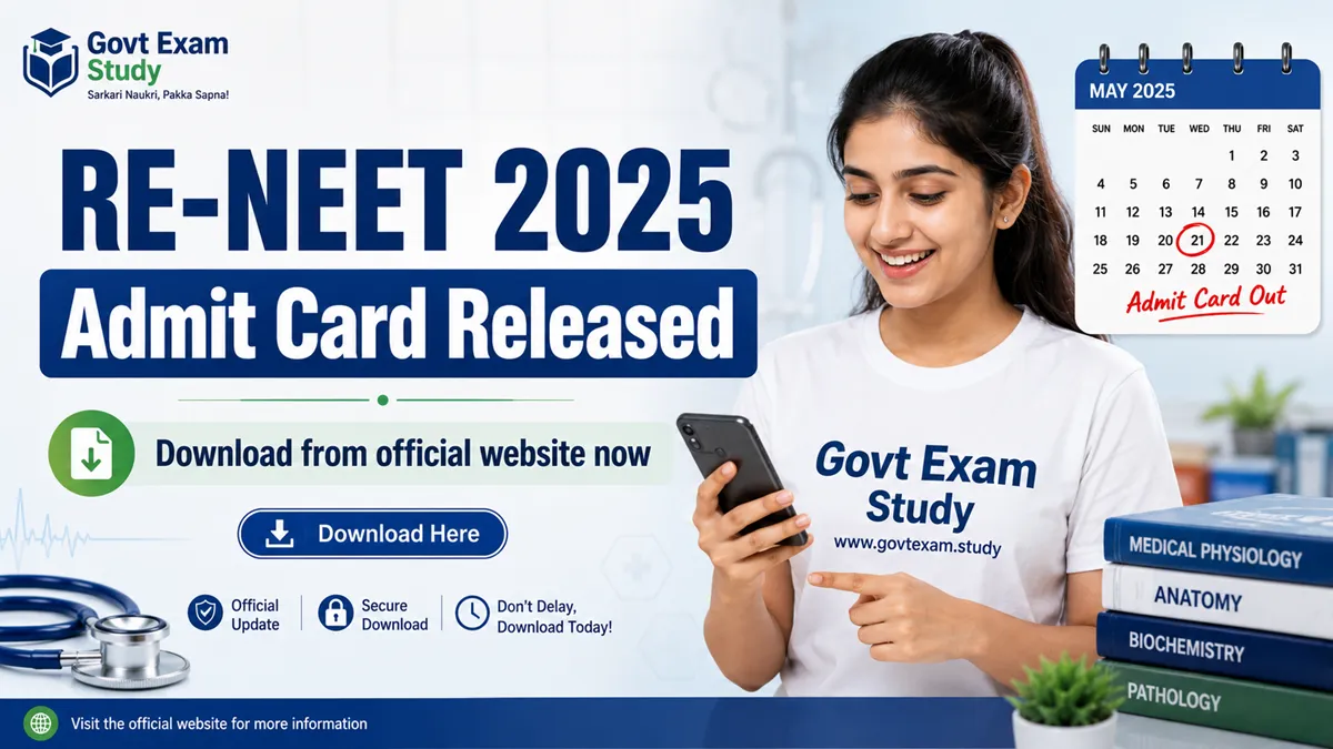 RE-NEET 2025 Admit Card Released. Download from official website now. 