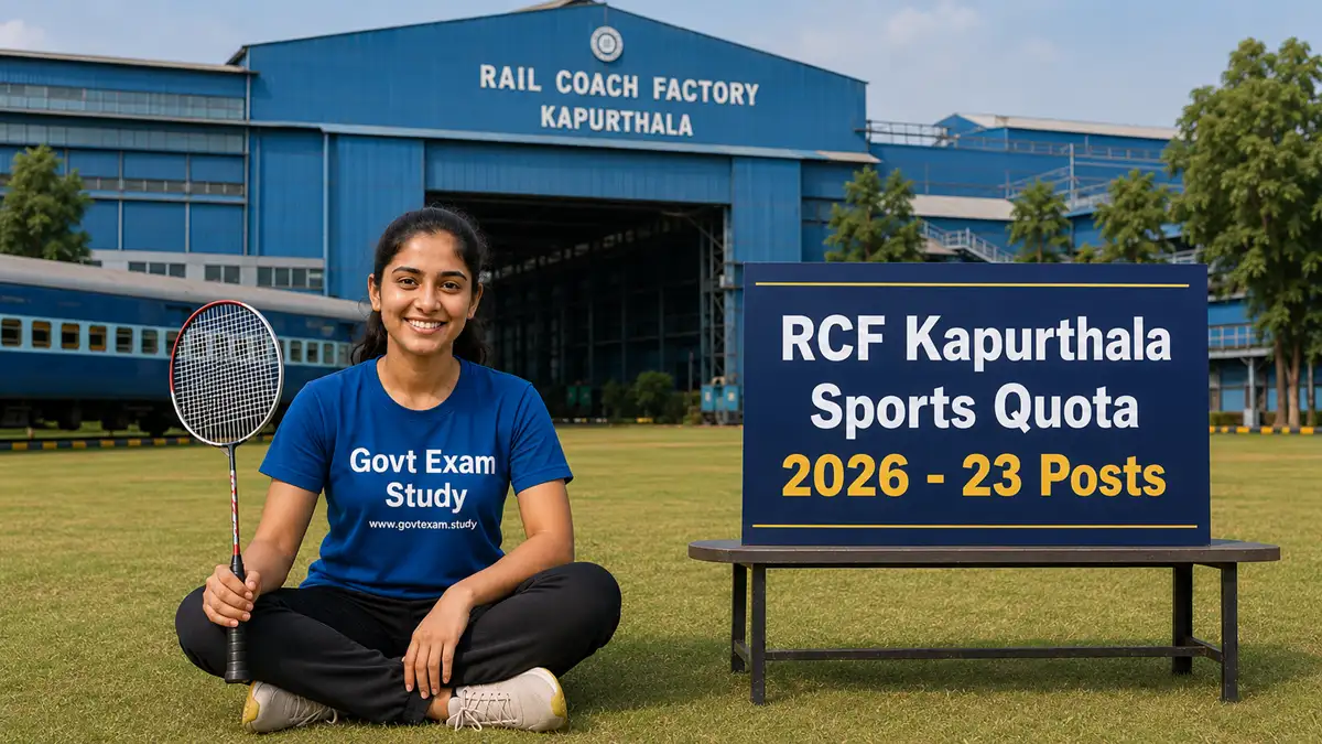 RCF Kapurthala Sports Quota Recruitment 2026 Apply Offline for 23 Posts Govt Exam Study