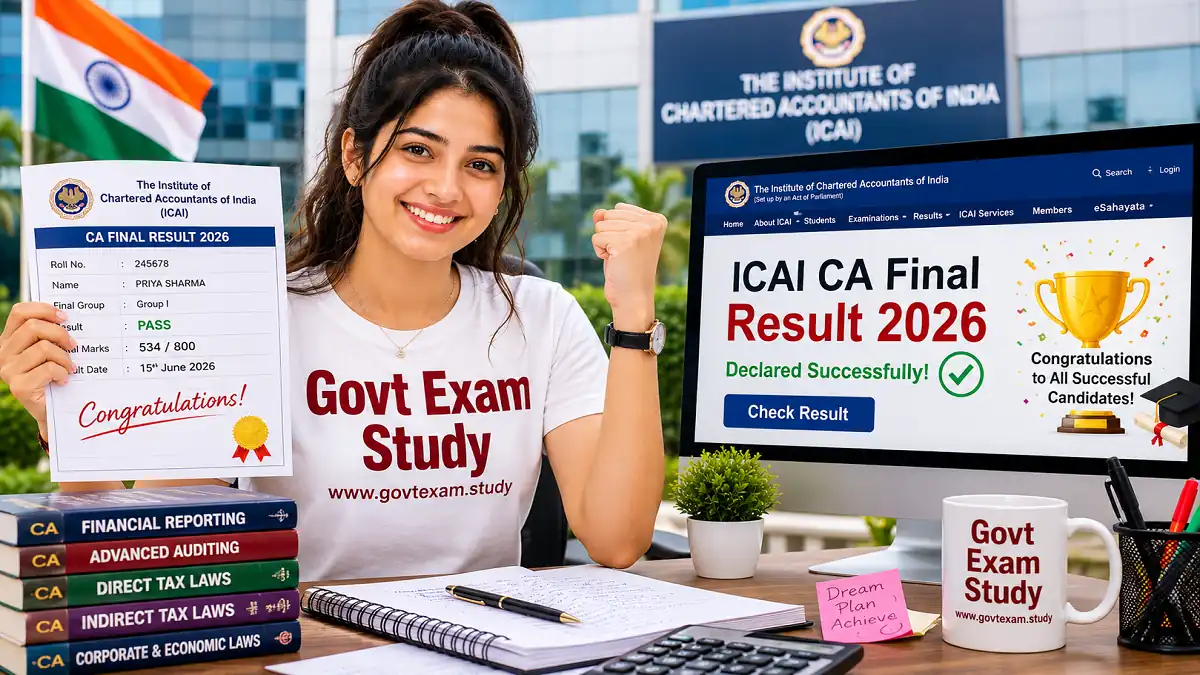 ICAI CA Final Result 2026 – Check Scorecard at Govt Exam Study | www.govtexam.study