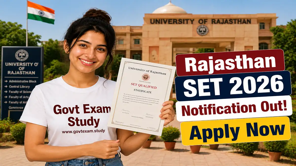 Rajasthan SET 2026 Notification – Apply Online for Assistant Professor Eligibility at Govt Exam Study | www.govtexam.study
